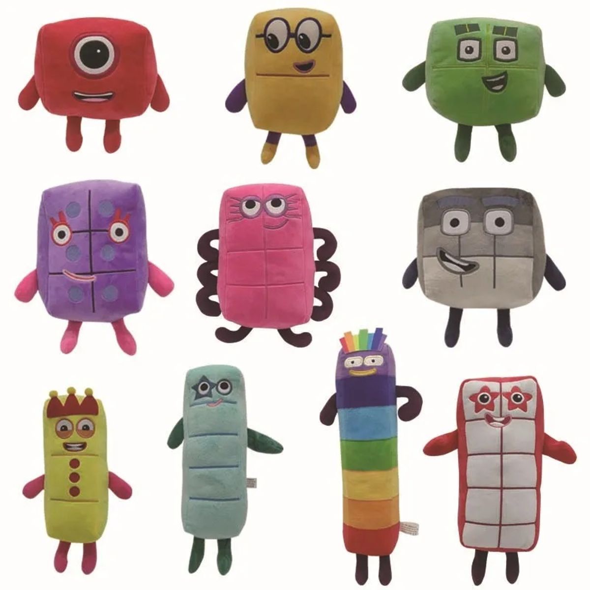 GENERICO - Numberblocks Number Blocks Peluches De Serie Numeros 1 Al 10