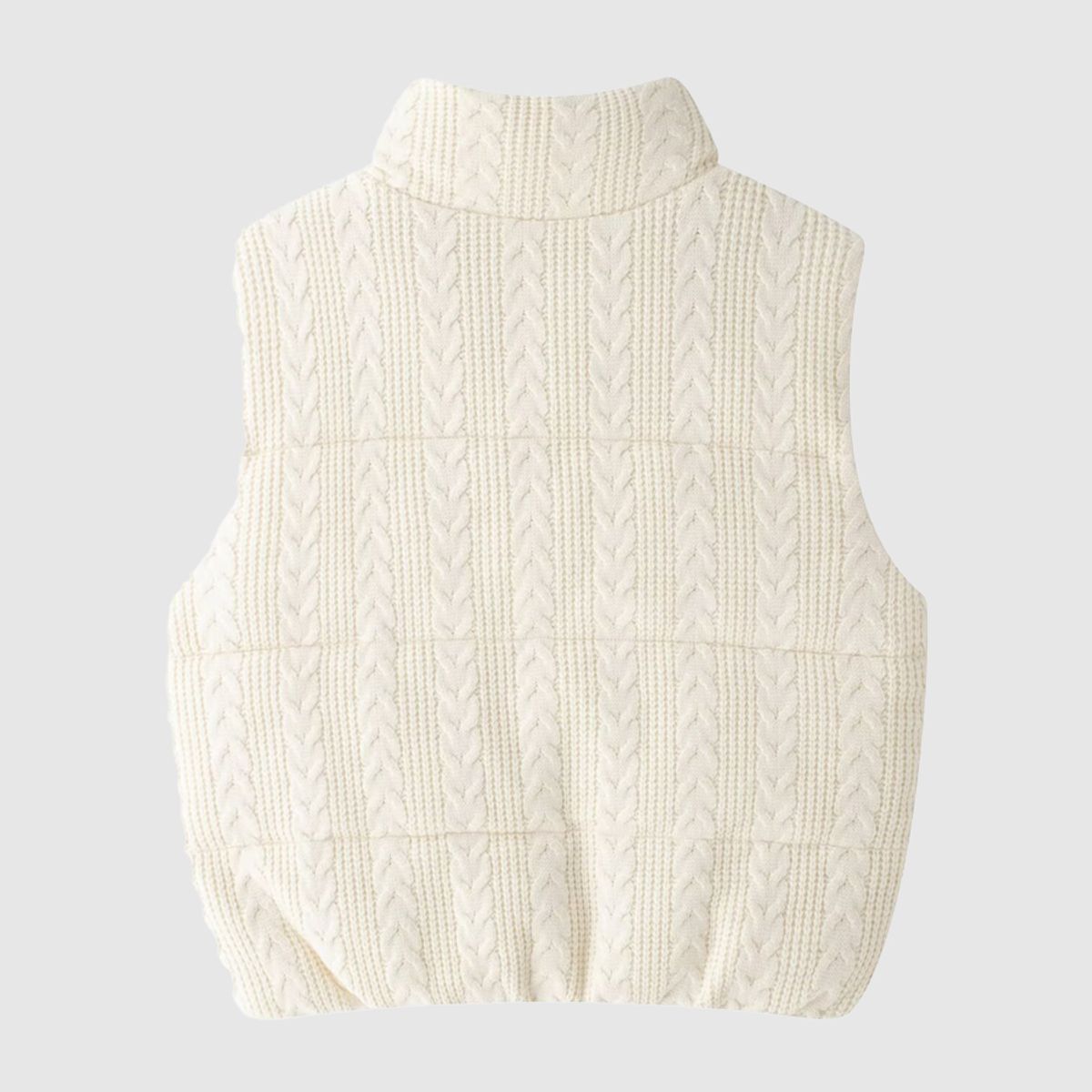 VANN - Chaleco Acolchado Tejido Para Mujer Marfil