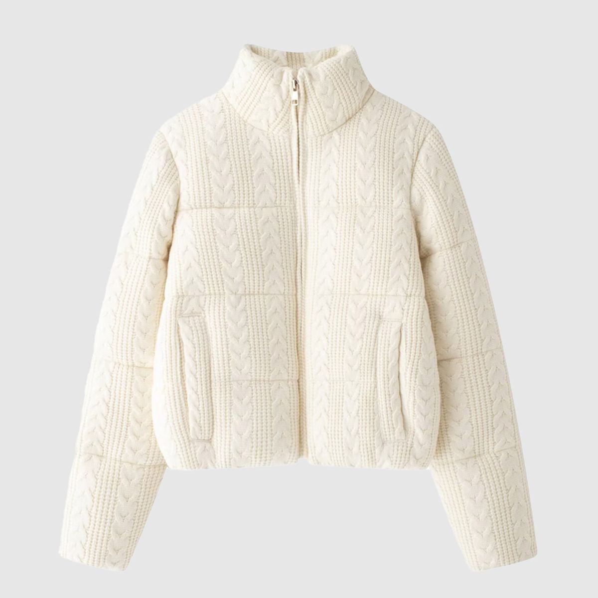 VANN - Cazadora Acolchada Tejida Para Mujer Marfil