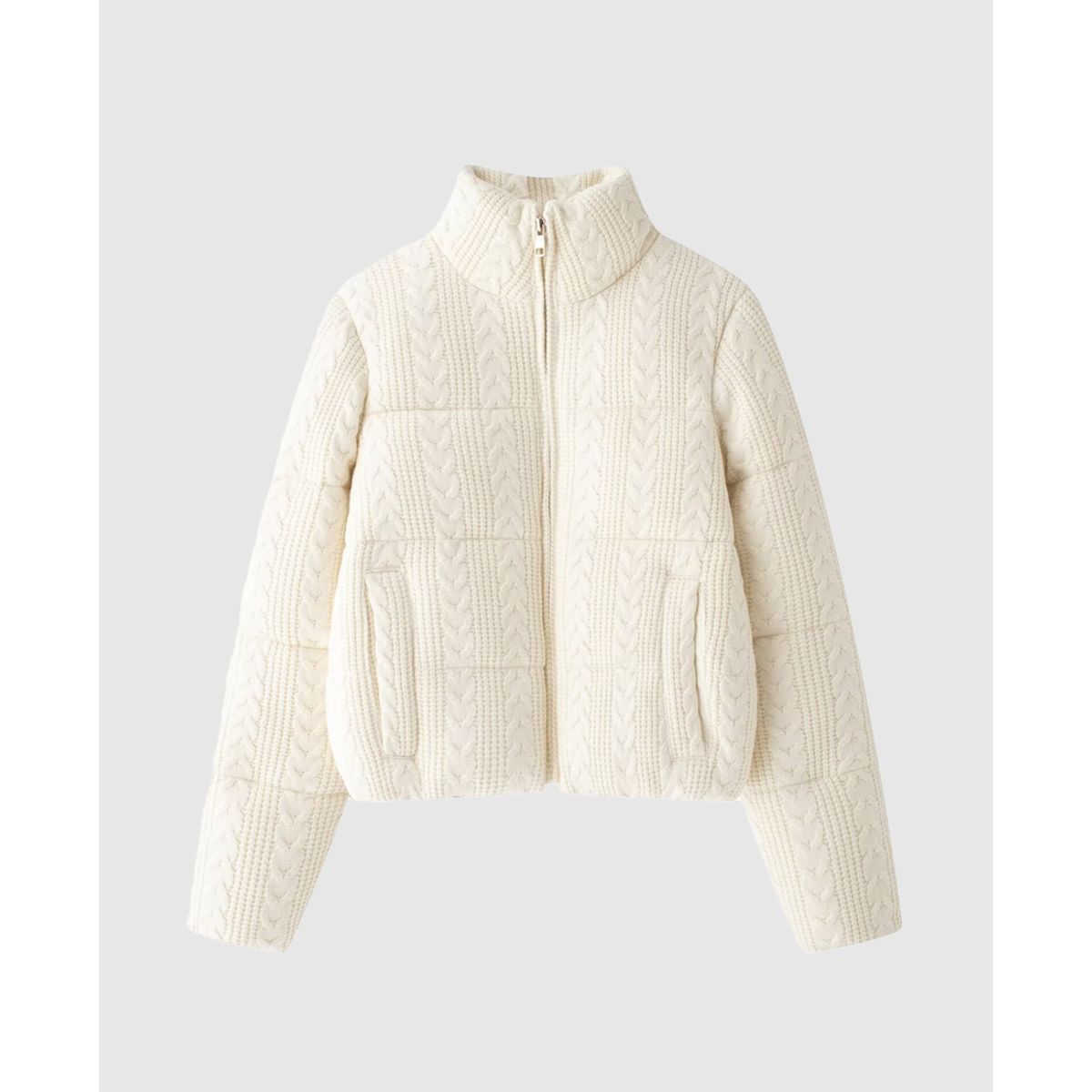 VANN - Cazadora Acolchada Tejida Para Mujer Marfil