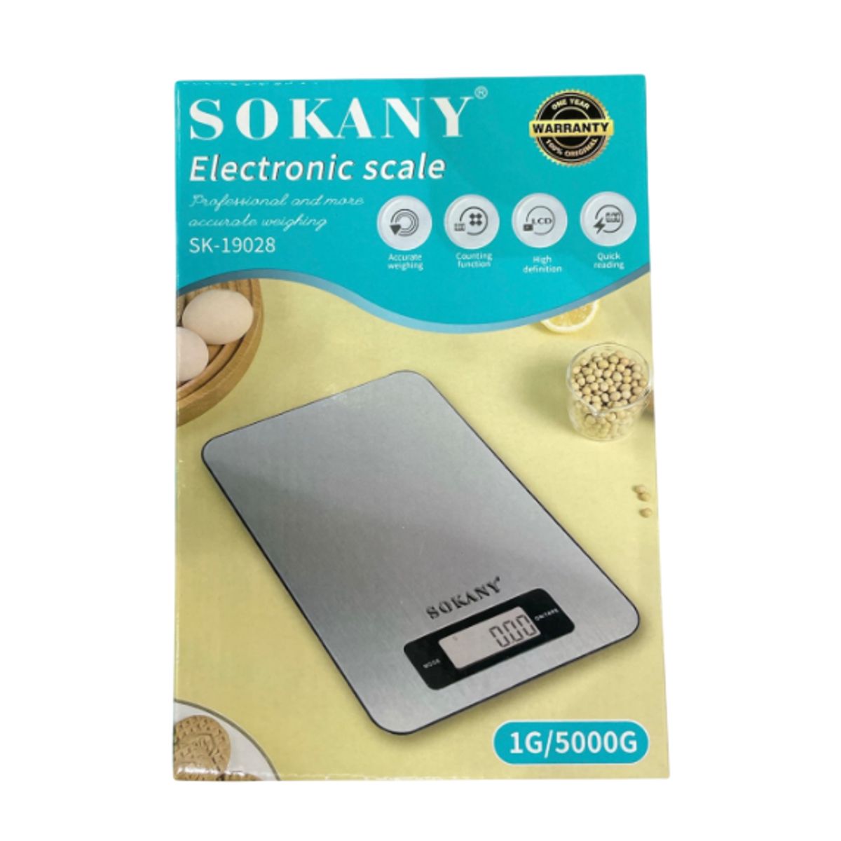 SOKANY - Gramera Balanza De Alimentos Digital Sokany