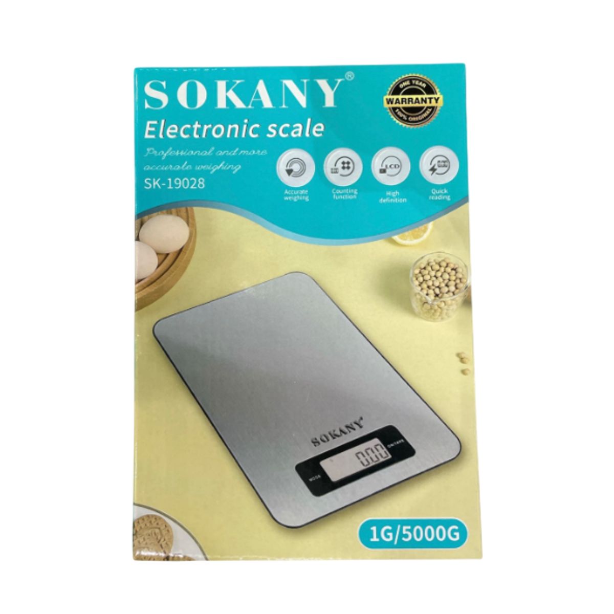 SOKANY - Gramera Balanza De Alimentos Digital Sokany