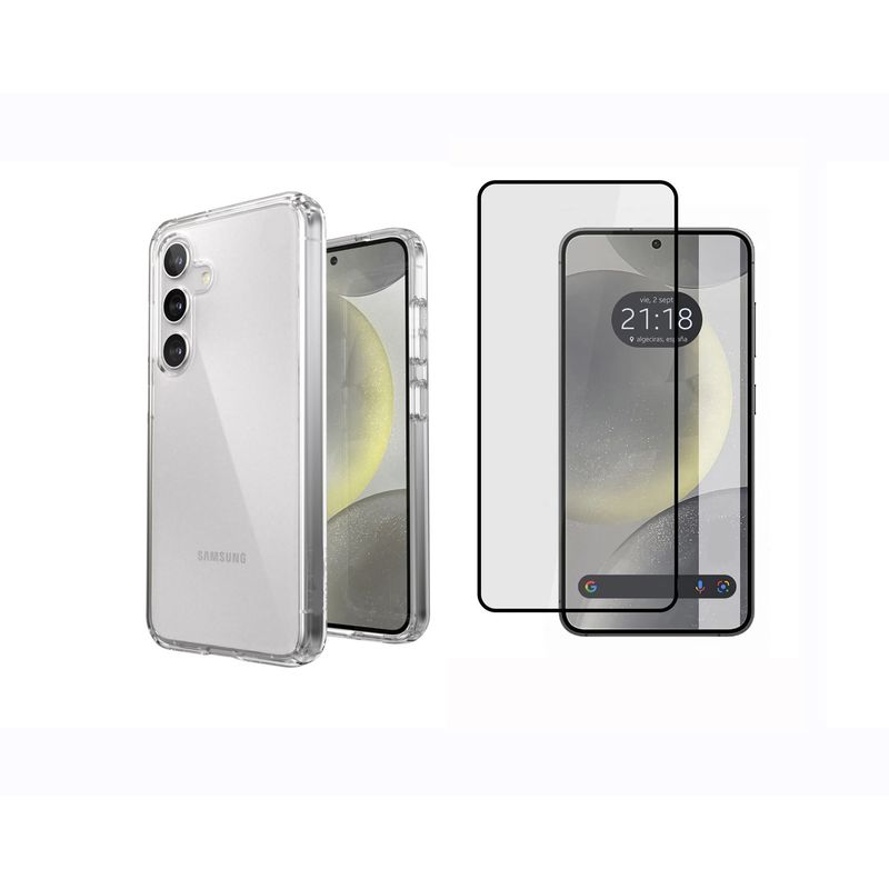 GENERICO - Funda Rígida Antichoque + Vidrio Templado Para Samsung Galaxy S24 FE