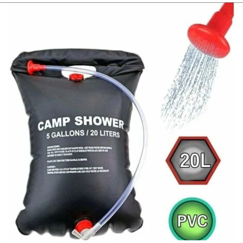GENERICO - Bolsa de ducha solar portátil de 20  litros camping