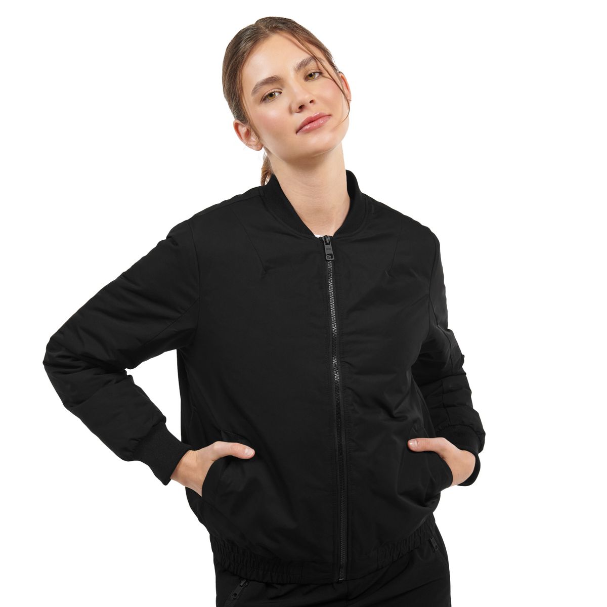 TOTTO - Chaqueta para mujer bomber negra XL  - Totto