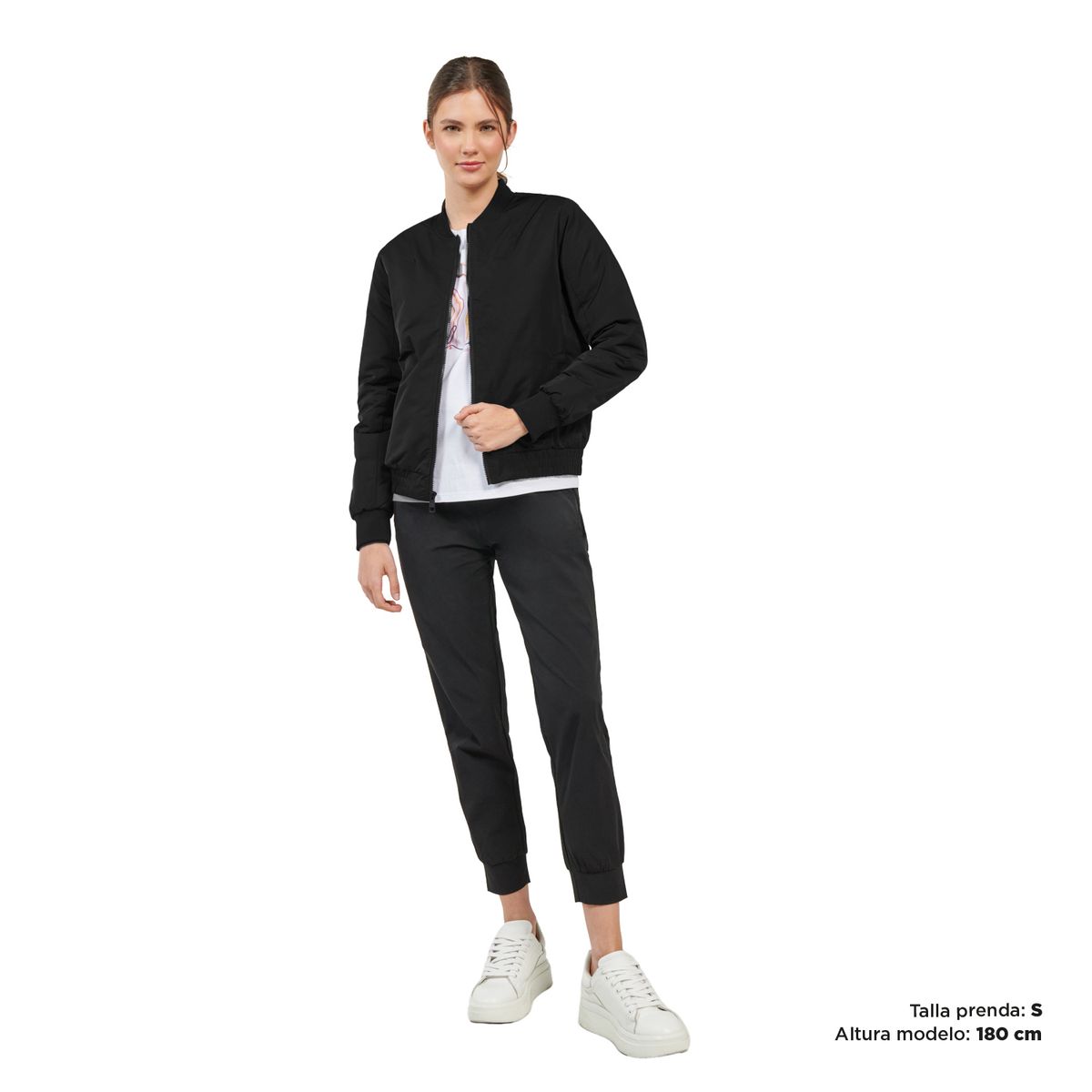 TOTTO - Chaqueta para mujer bomber negra XL  - Totto