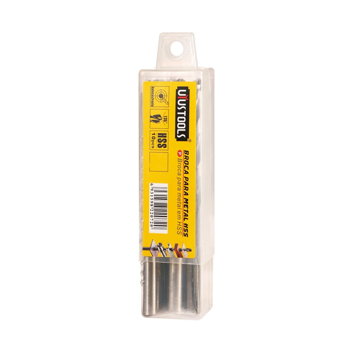 UYUSTOOLS - Broca Metal Hss 3/16" (4.8mm) Uyustools 135° 10 Unidades