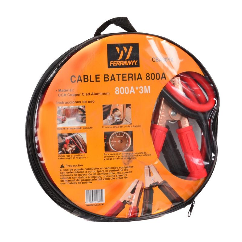FERRAWYY - Cable Arranque Puente Batería 3m 800a Ferrawyy Estuche