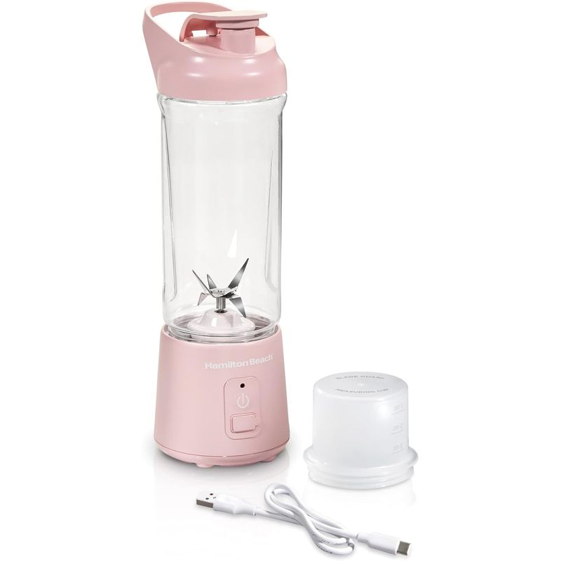 HAMILTON BEACH - Batidora portátil Hamilton Beach USB recargable 16 oz 51181