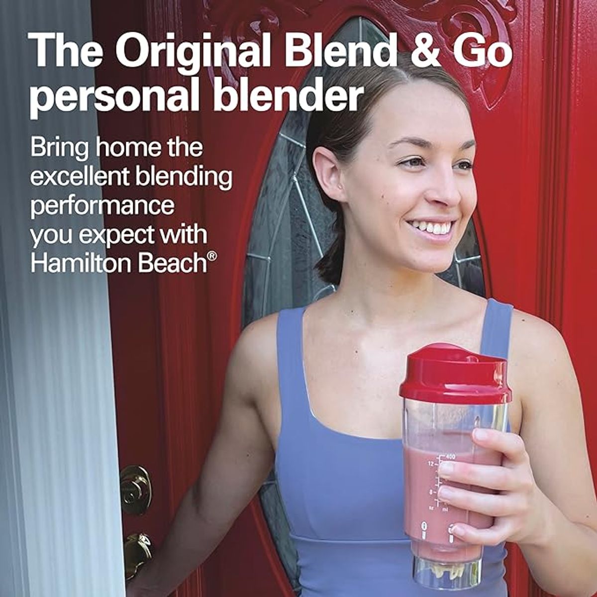 HAMILTON BEACH - Batidora Portátil Hamilton Beach con Vaso de 14 Oz 51101RV