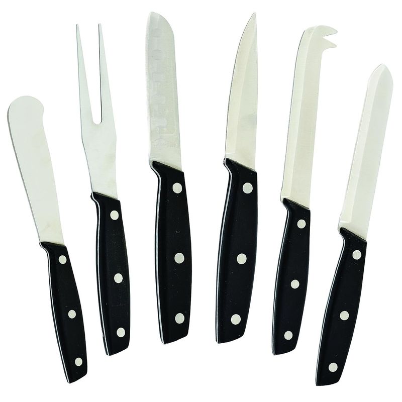 WINCO - Set de cuchillos para queso Winco KCS-6 con mango POM