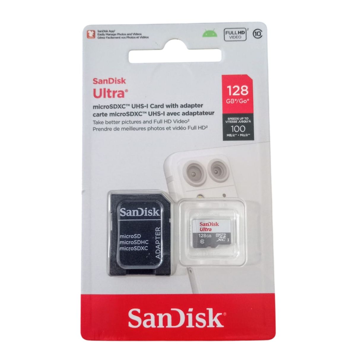 GENERICO - Tarjeta de Memoria SanDisk Ultra microSDXC 128GB con Adaptador