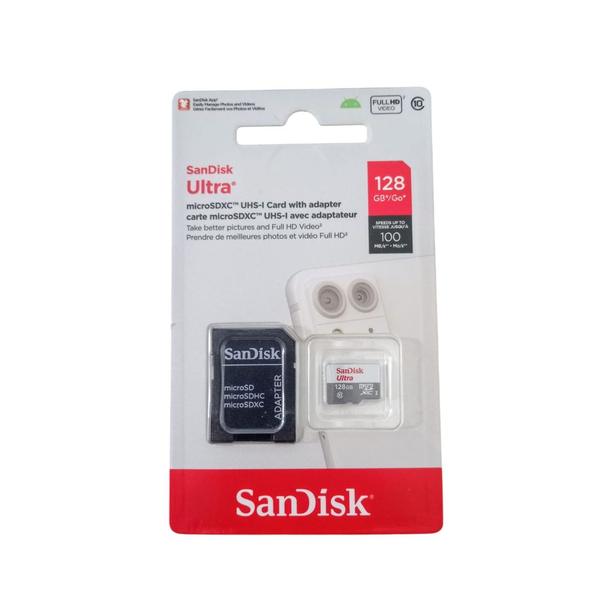 GENERICO - Tarjeta de Memoria SanDisk Ultra microSDXC 128GB con Adaptador