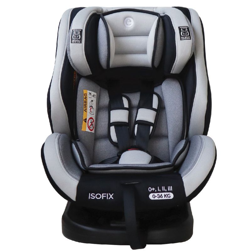 EBABY - Silla de auto con sistema ISOFIX Gris claro RUPAL EB566