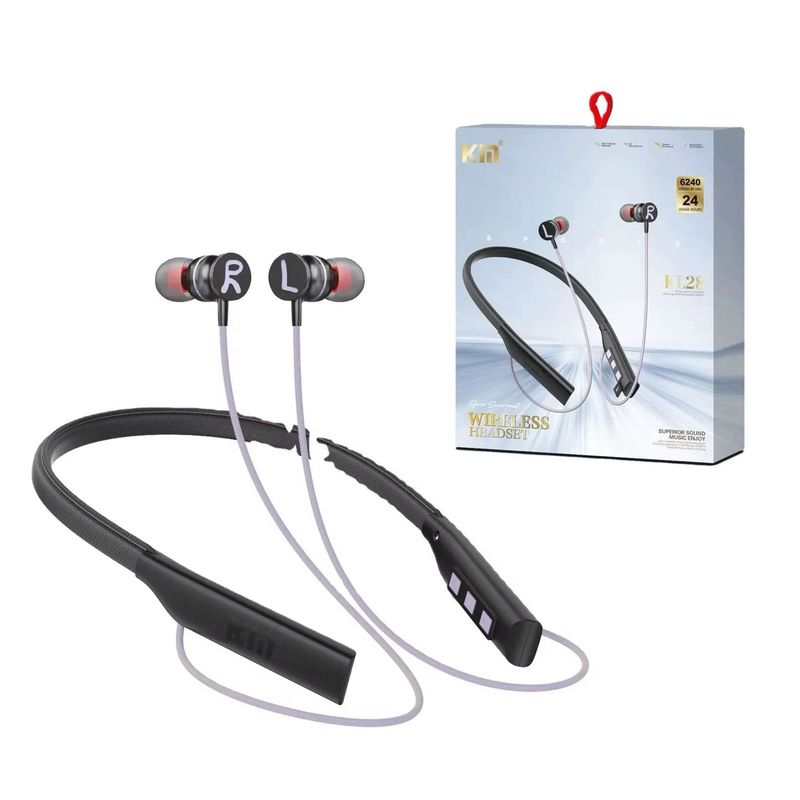 GENERICO - Audífono Bluetooth Cuellera KL28 Nuevo Color Negro