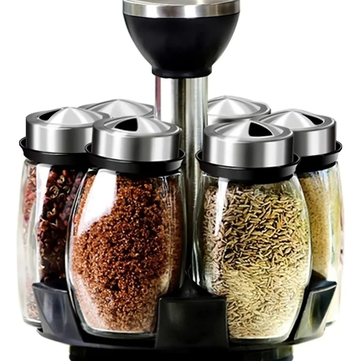 GENERICO - Condimentero Giratorio X6 Tarros Organizador Especias Cocina