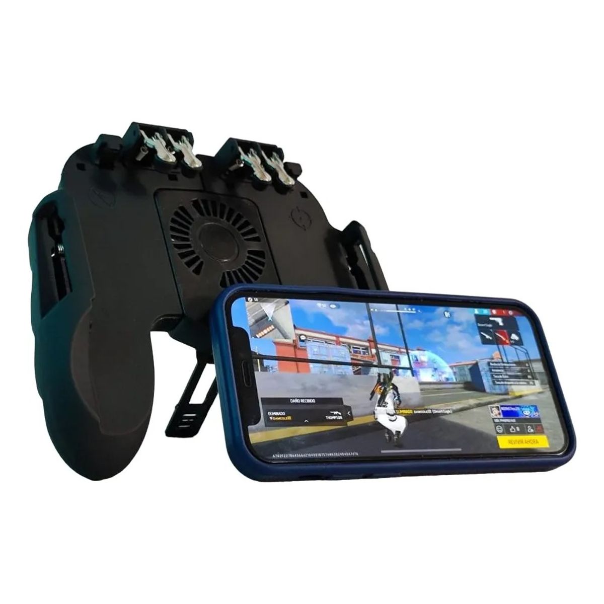 GENERICO - Control Gatillo Celular Gamepad Soporte Ventilador Joystick