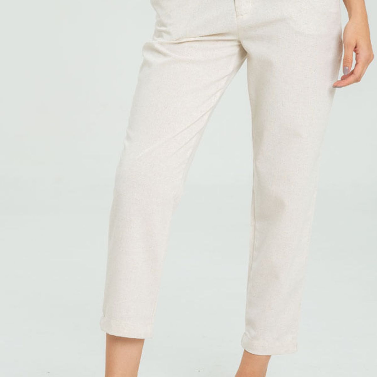 RAGGED - Pantalon lino peach Beige medio Ragged.