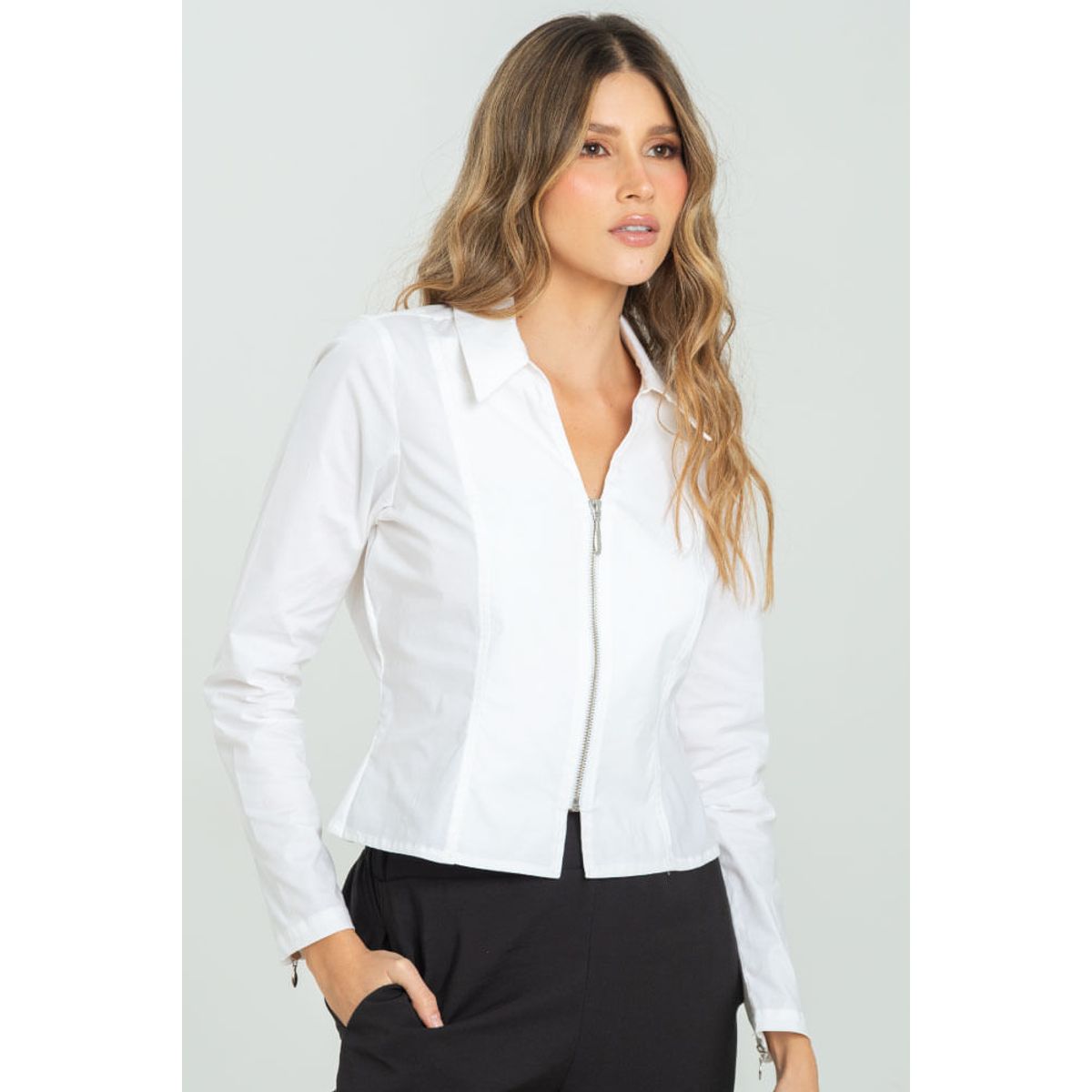 RAGGED - Camisa frenchy cierres Blanco Ragged,