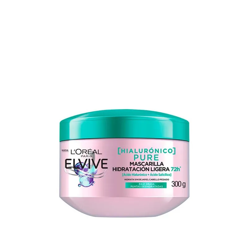 LOREAL PARIS - Mascarilla Capilar Hidratante Hialuronico 300ML Loreal Elvive