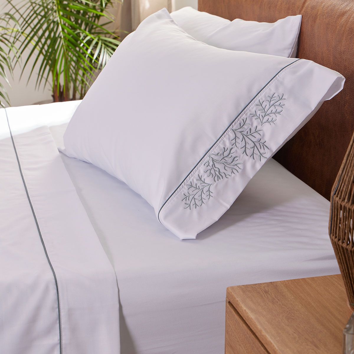 DISTRIHOGAR - Juego de Sábanas Hotel Experience 300 Hilos Polialgodón Coastal Extradoble