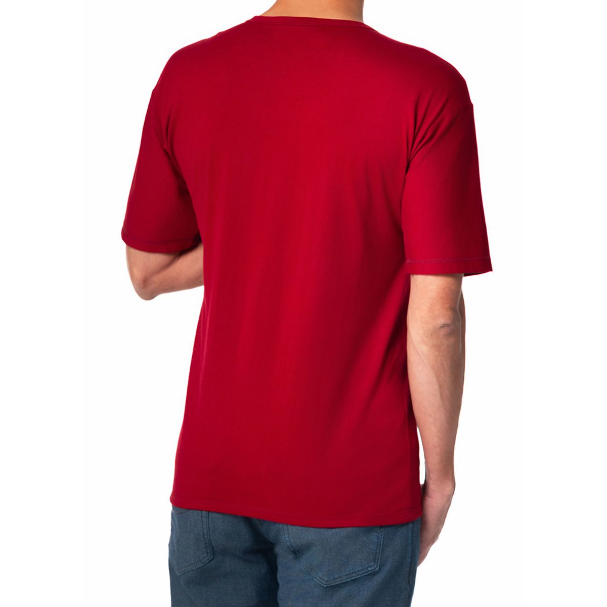 LEC LEE - Camiseta Basica Hombre Lec Lee Terracota VinotintoL