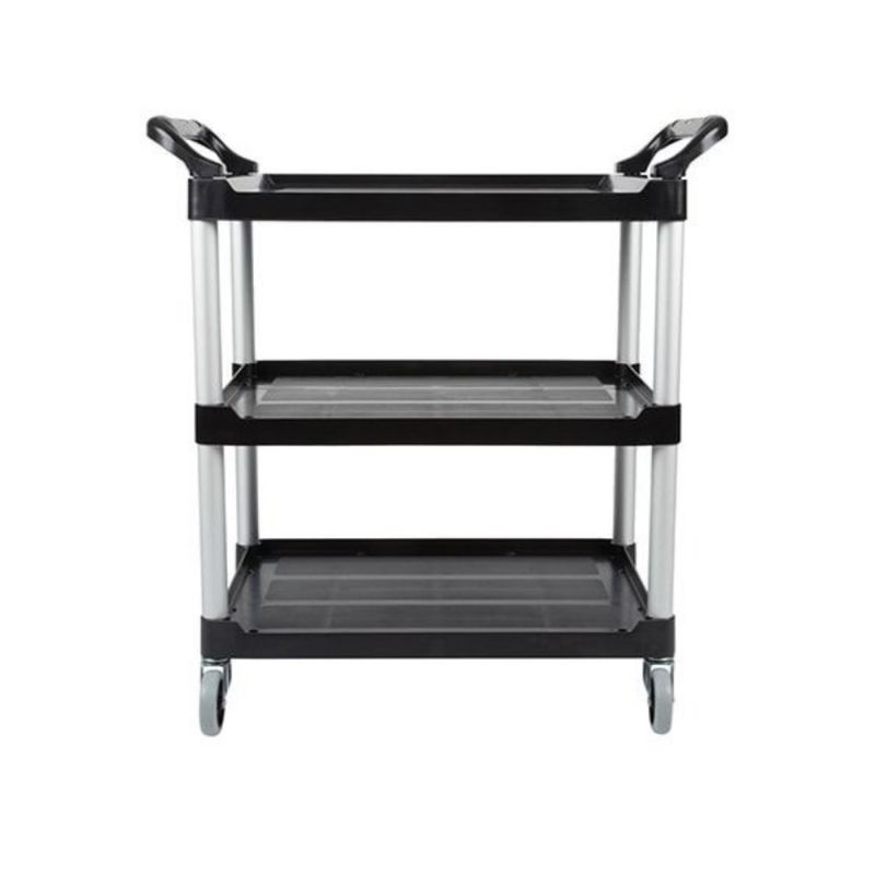 RUBBERMAID - Carro de Servicio Abierto Rubbermaid 3 Estantes 136 Kg Negro