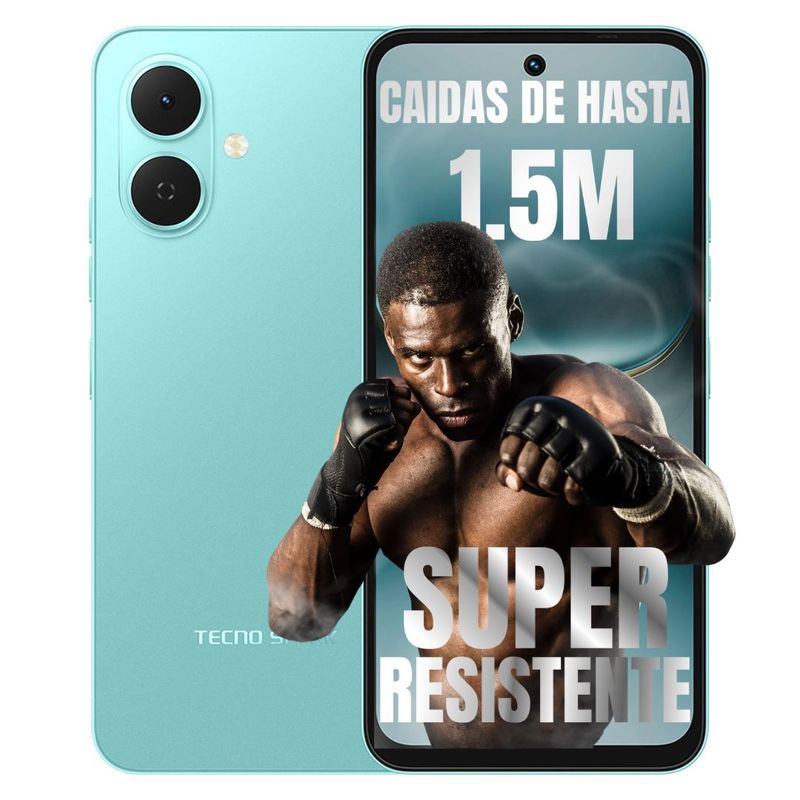 TECNO MOBILE - Celular Tecno Spark GO 2 128GB/4GB - Turquesa
