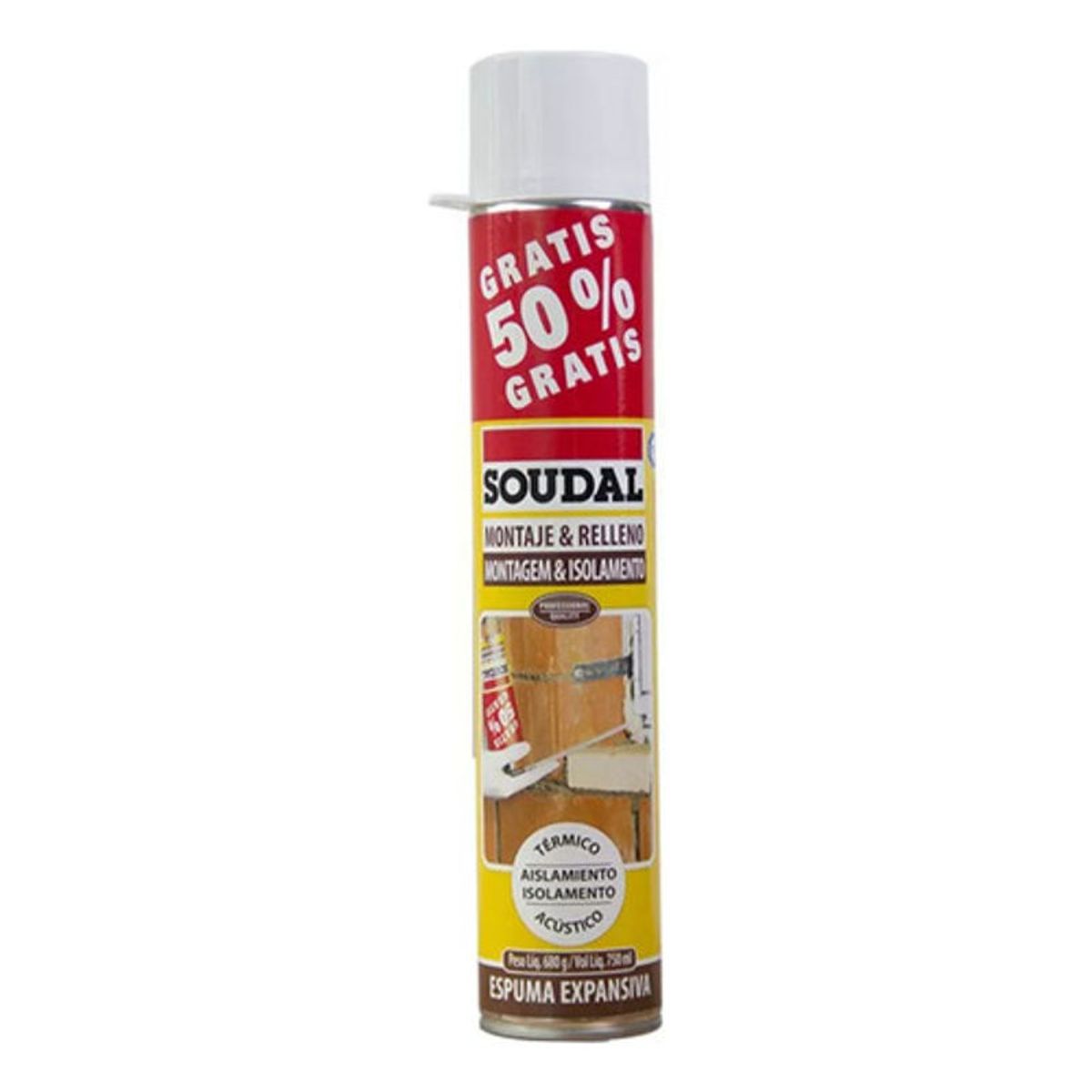 SOUDAL - Espuma Expansiva Poliuretano Soudal 750mL