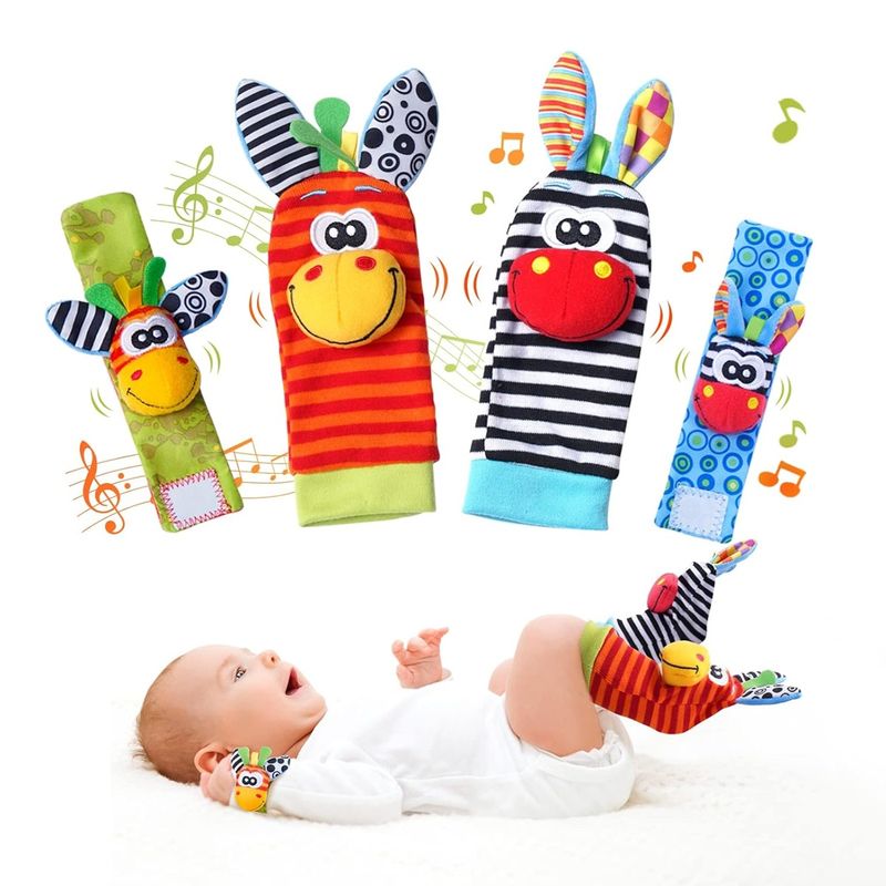 MUNDO BEBE - Sonajeros Bebés Manos Y Pies Medias Y Manillas Estimulación