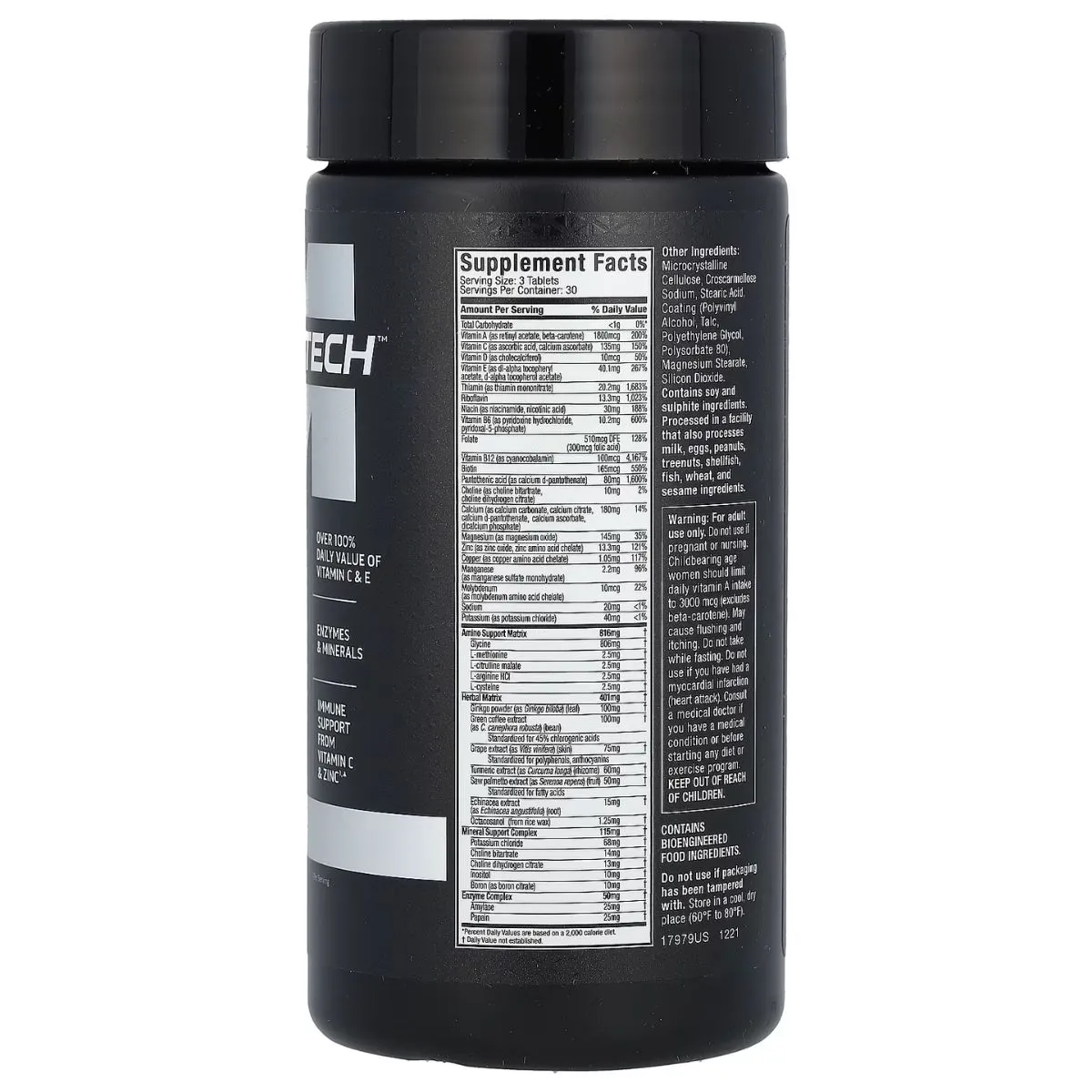 MUSCLETECH - Multivitaminico Platinum Muscletech 90 tabletas