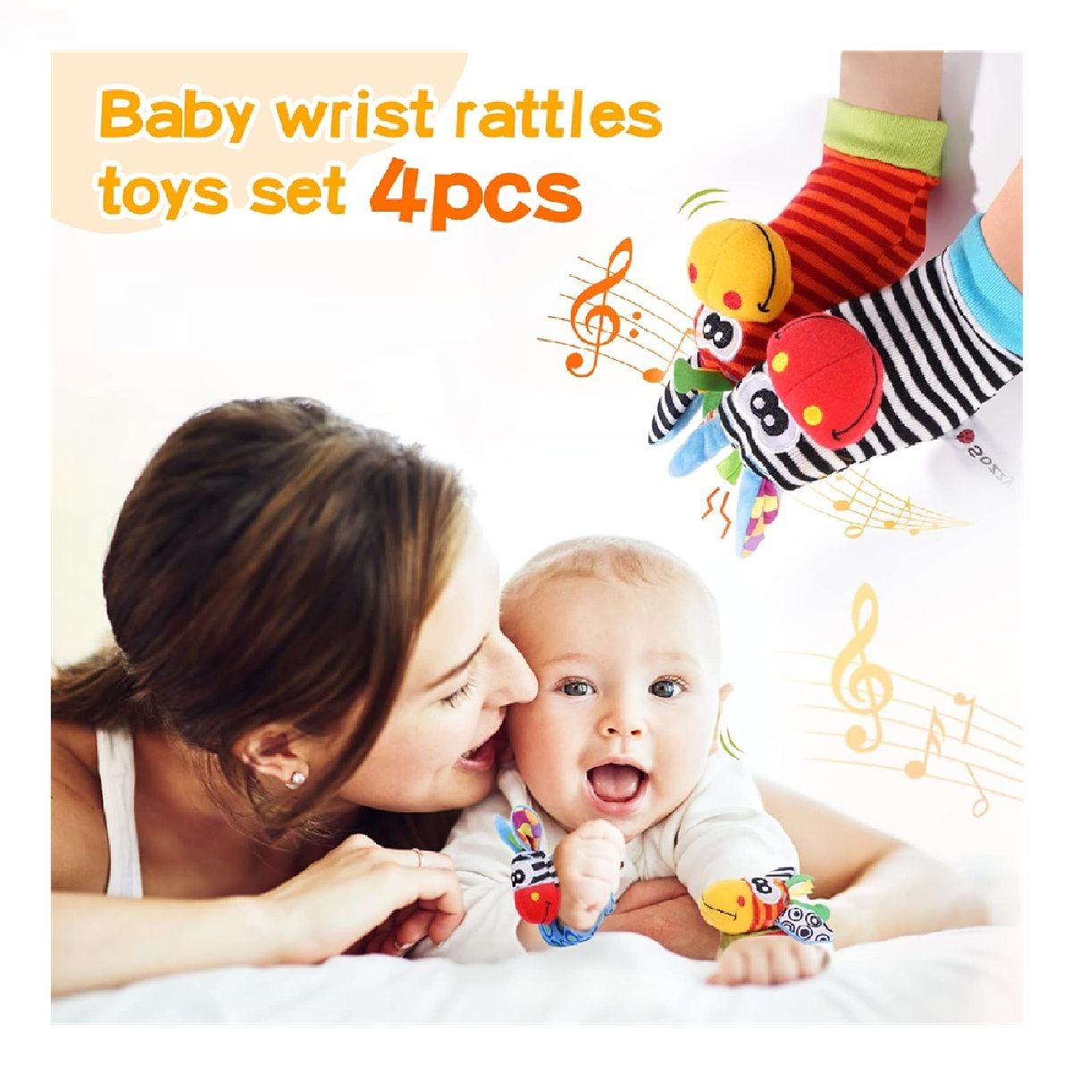 MUNDO BEBE - Sonajeros Bebés Manos Y Pies Medias Y Manillas Estimulación