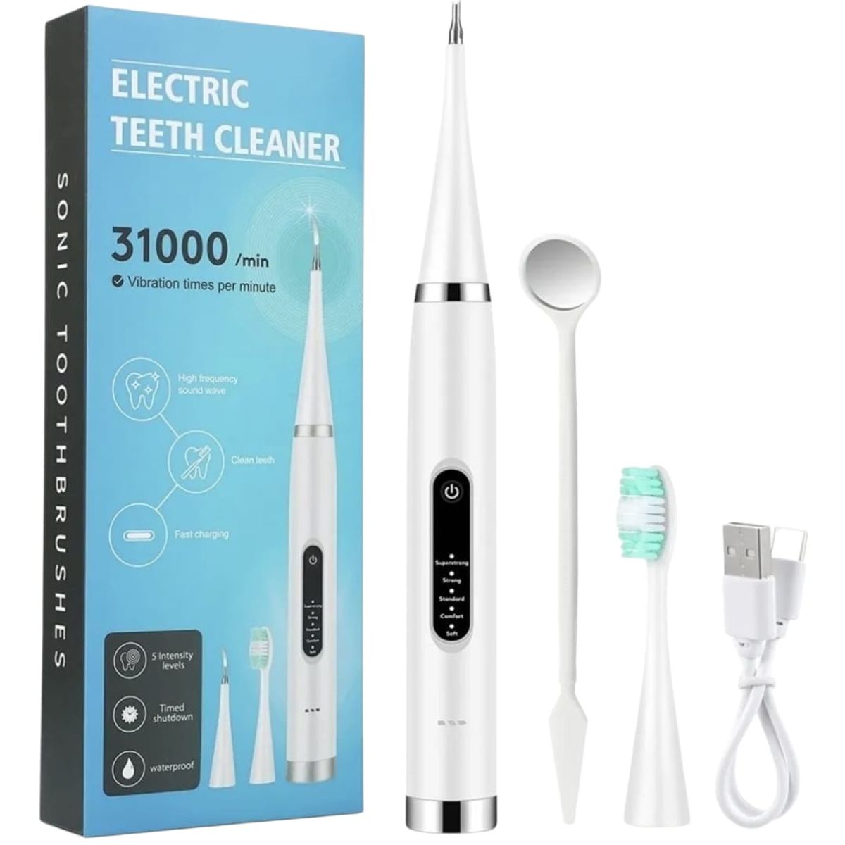 GENERICO - cepillo y removedor electrico de sarro dental