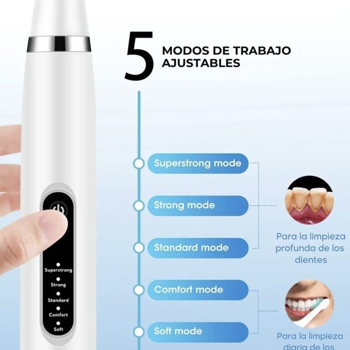 GENERICO - cepillo y removedor electrico de sarro dental