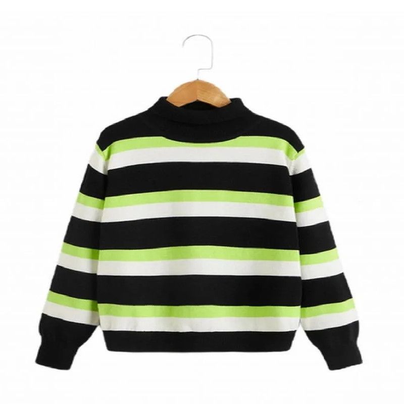 100 - Sueter Infantil De Rayas Color Verde