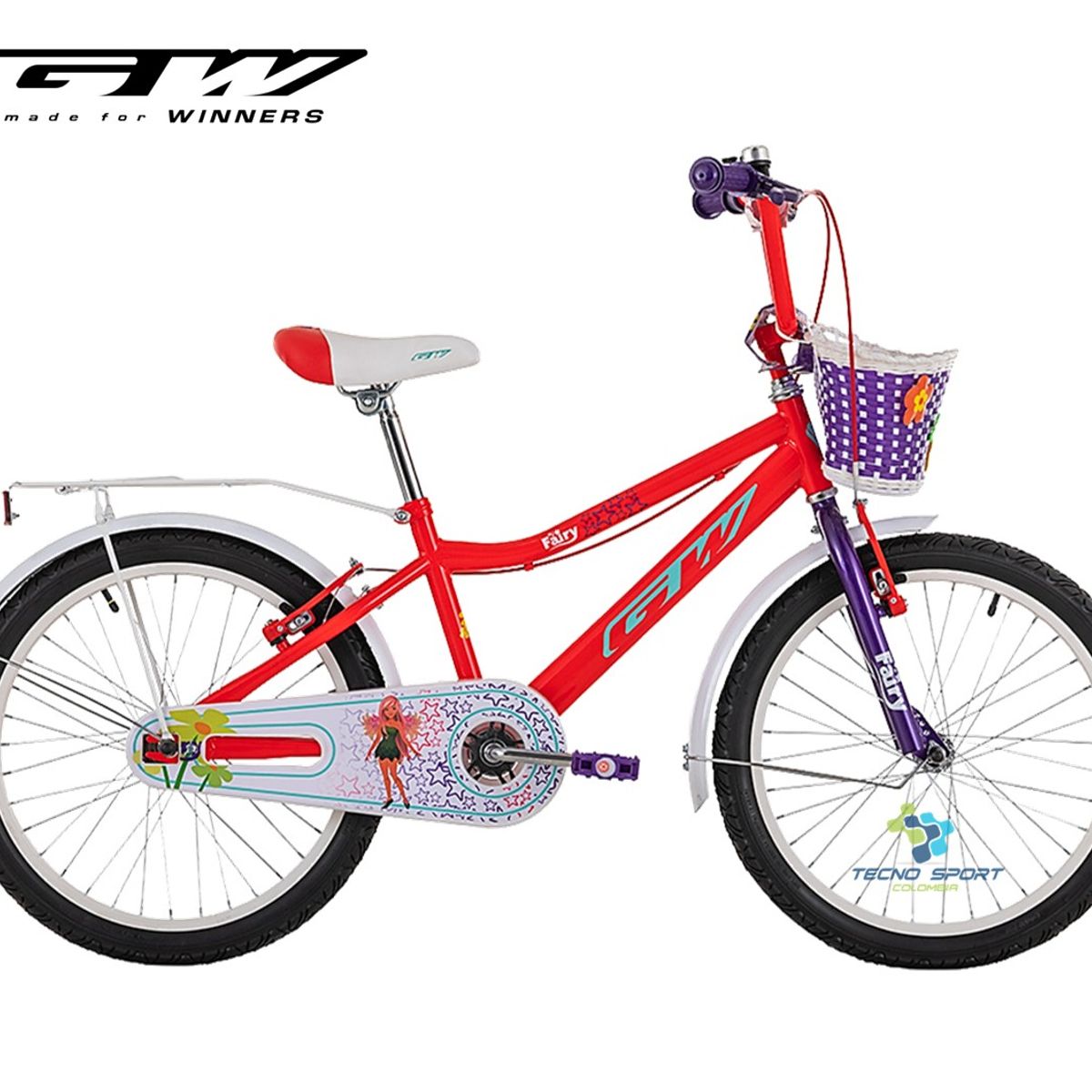 GW - Bicicleta Niña Gw Rin 20 Con Accesorios De 7 A 12 Años