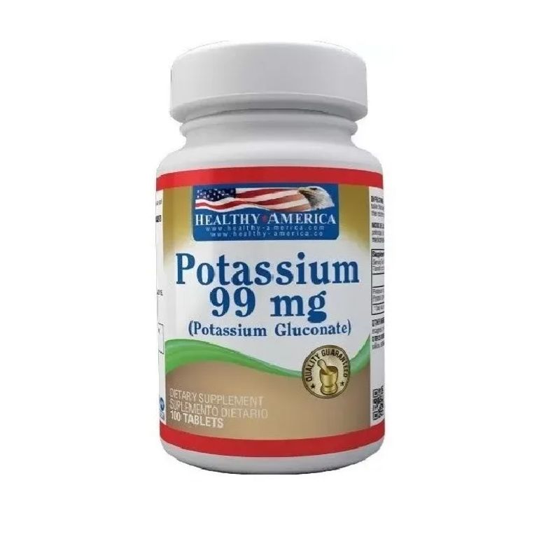 HEALTHY AMERICA - GLUCONATO DE POTASIO 99MG X 100 TABLETAS