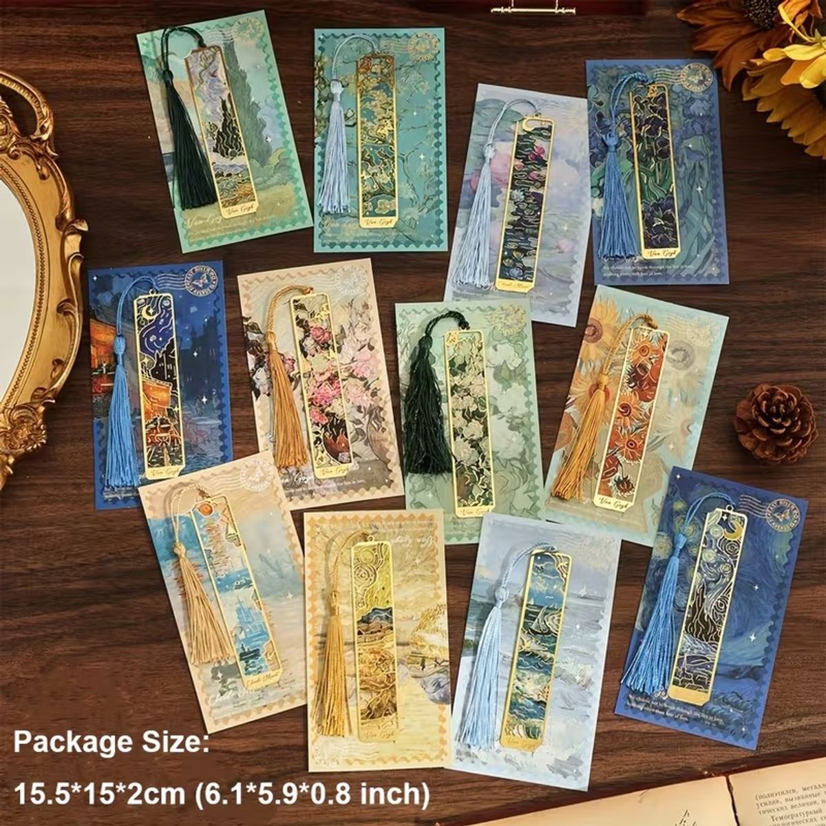 GENERICO - Separador De Libros Van Gogh - Monet Aleatorio