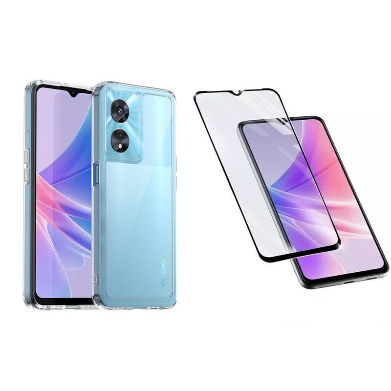 GENERICO - Funda Rígida Antichoque + Vidrio Templado OPPO A57 4G