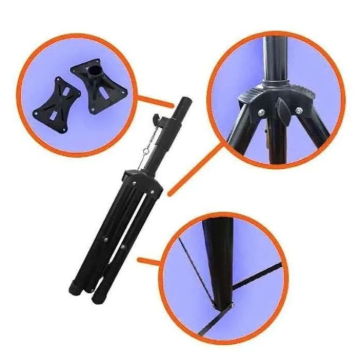 GENERICO - Base Trípode Soporte Para Parlantes Ajustable Y Resistente