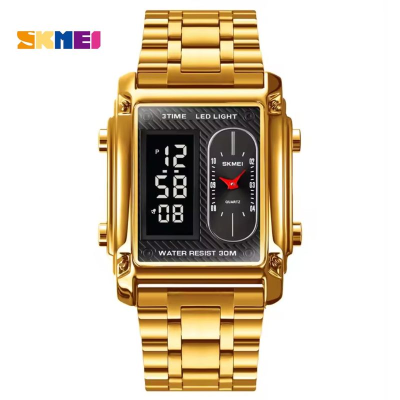 SKMEI - Reloj SKMEI Modelo 1868 Dorado Doble movimiento Caballero