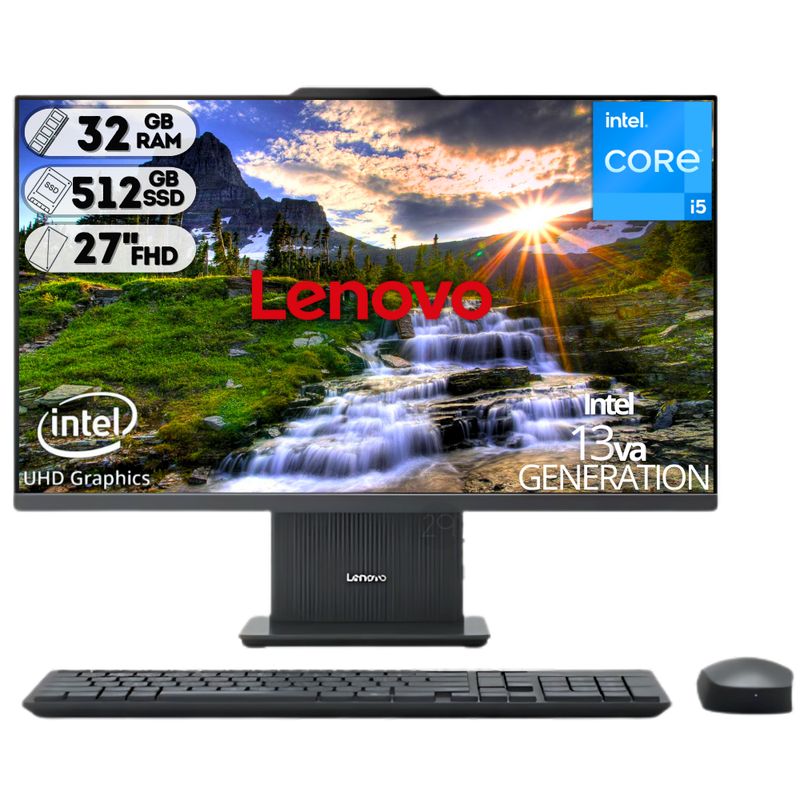 LENOVO - TODO EN UNO INTEL CORE I5 13420H SSD 512GB RAM 32GB LED 27 FHD