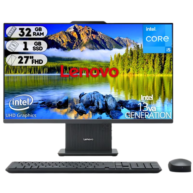 LENOVO - TODO EN UNO LENOVO INTEL CORE I5 13420H SSD 1TB RAM 32GB LED 27 FHD