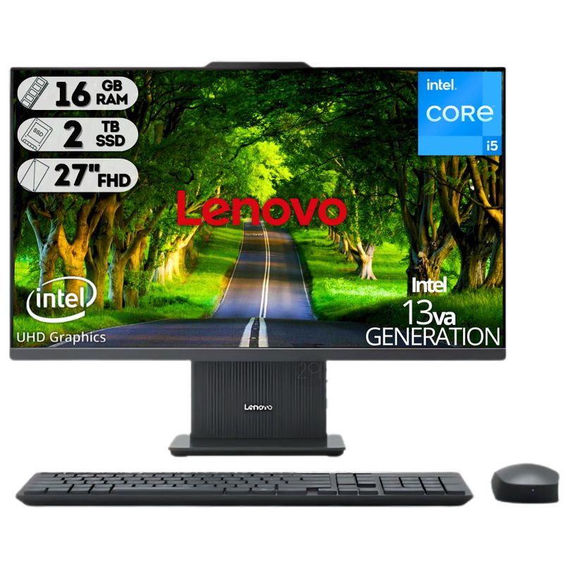 LENOVO - TODO EN UNO LENOVO INTEL CORE I5 13420H SSD 2TB RAM 16GB LED 27 FHD