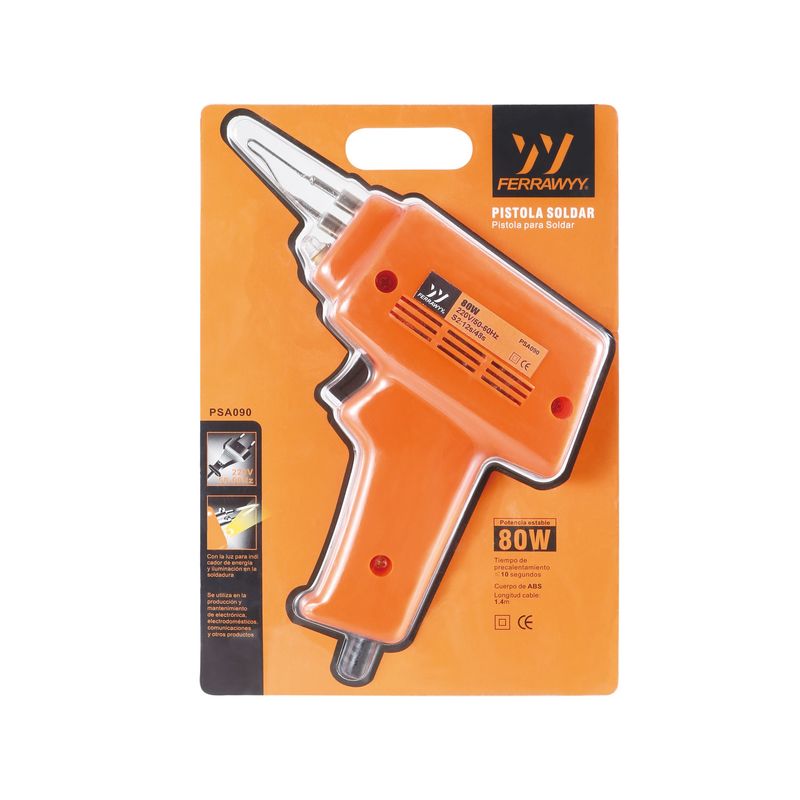 UYUSTOOLS - Cautín Pistola Para Soldar 80 W Ferrawyy Con Luz Indicadora