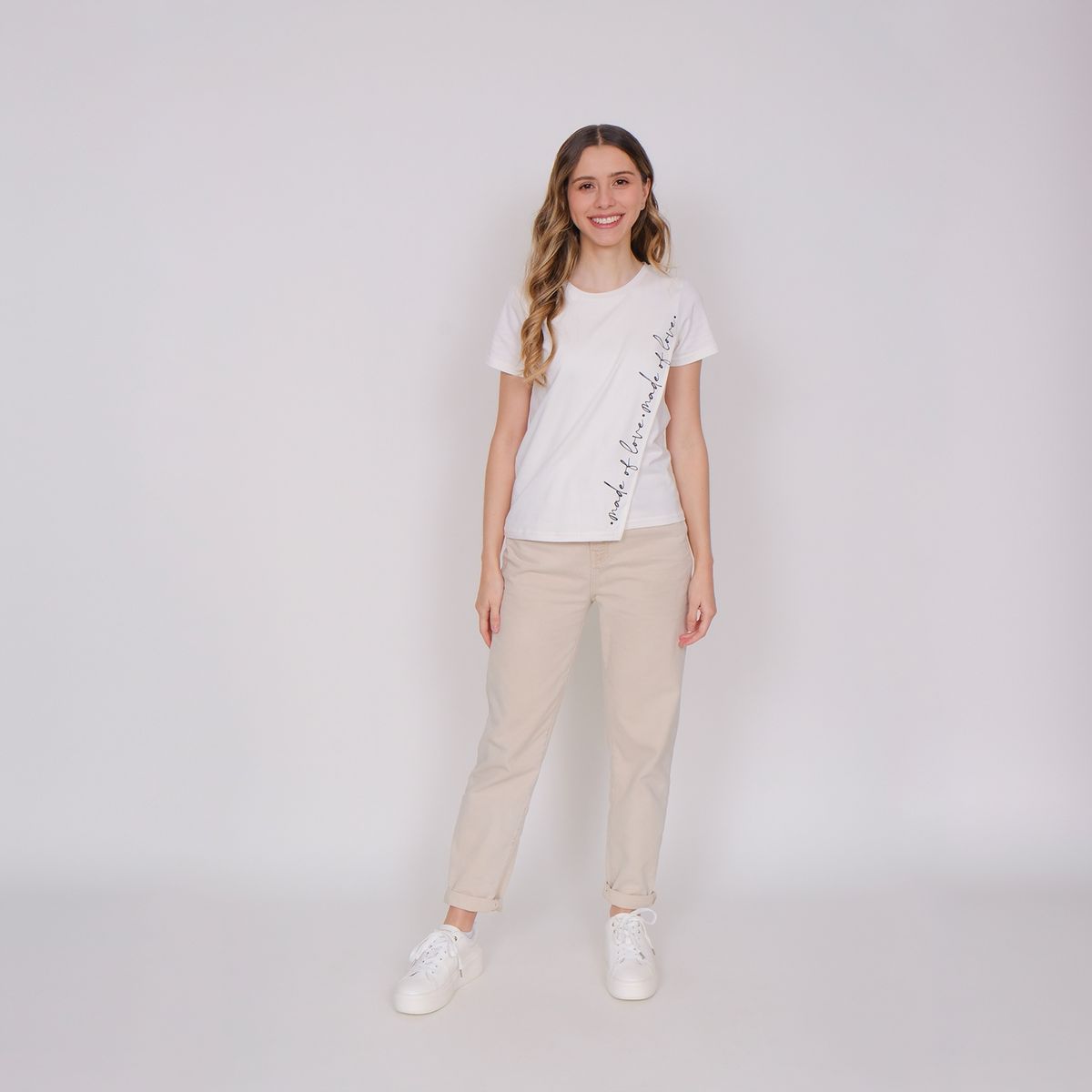 JULIANA SANCHEZ - Camiseta Made of love - Marfil