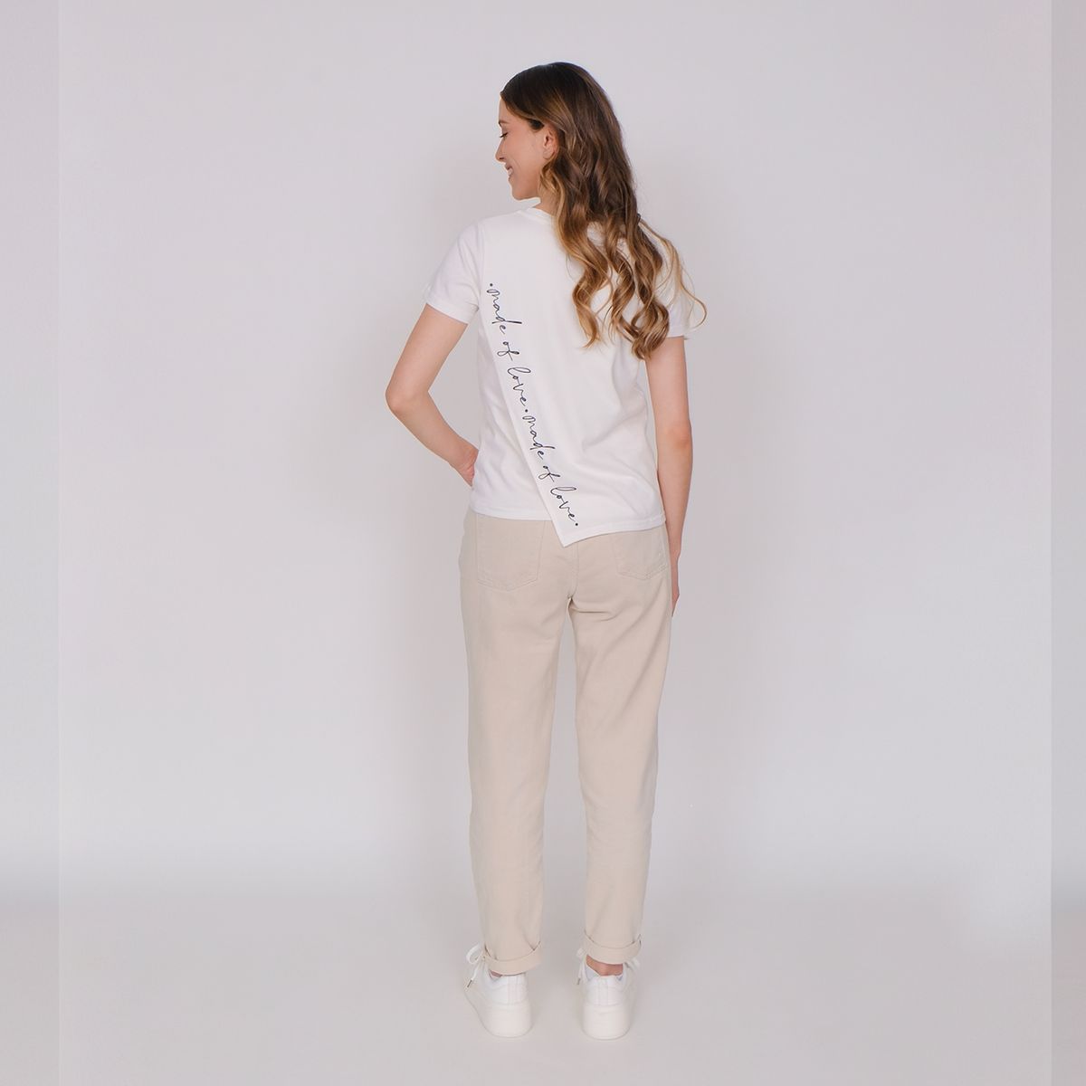 JULIANA SANCHEZ - Camiseta Made of love - Marfil