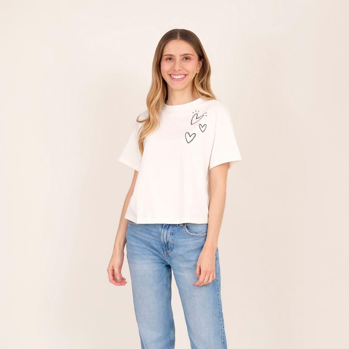 JULIANA SANCHEZ - Camiseta La vida es ahora - Marfil