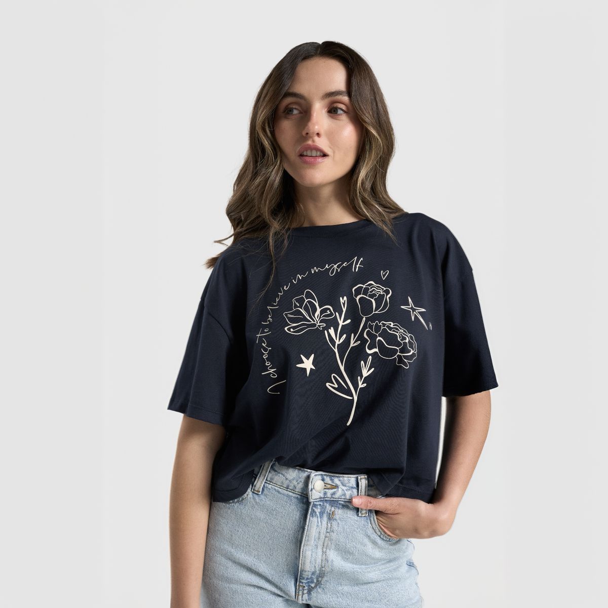 JULIANA SANCHEZ - Camiseta Believe - Azul