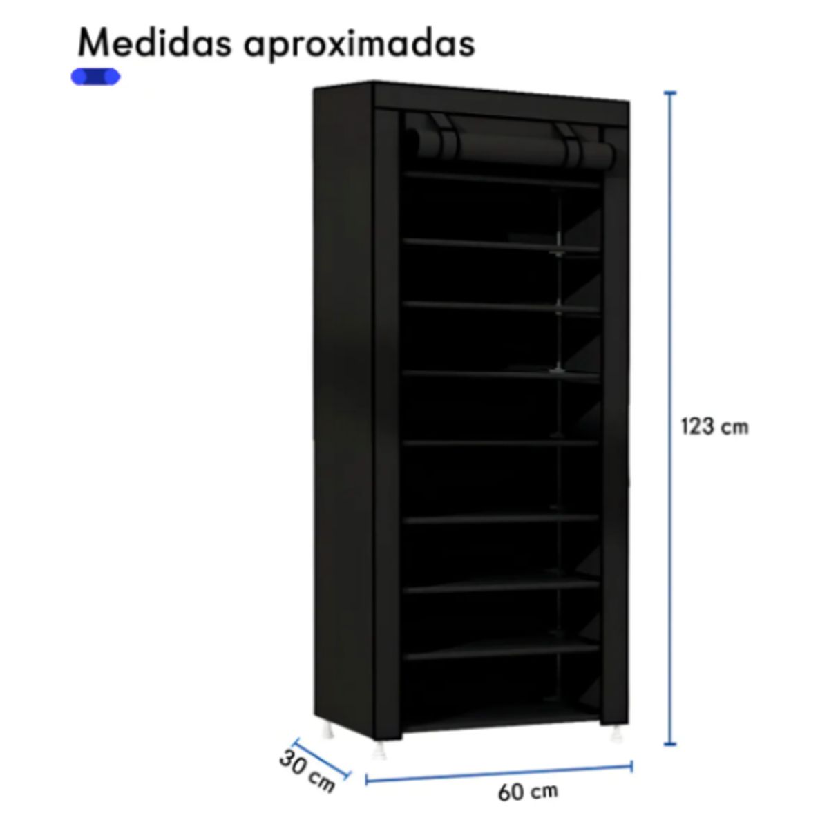 GENERICO - Organizador De Zapatos 9 Niveles Armable Antipolvo